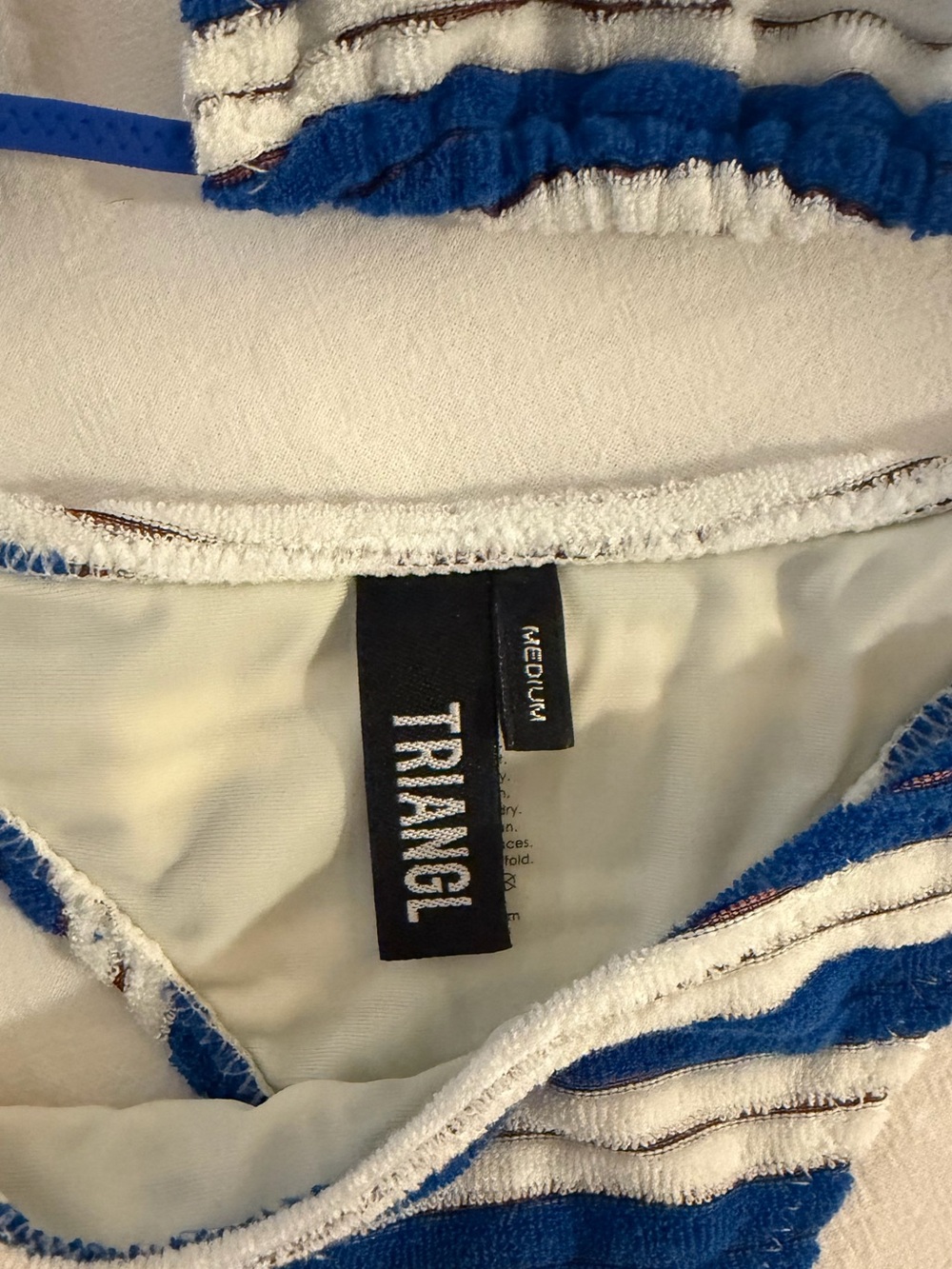 Triangl VINCA - JOLY BLUE TERRY TOWELLING TRIANGLE BIKINI SET - Picture 6 of 6